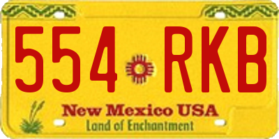 NM license plate 554RKB