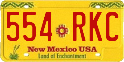 NM license plate 554RKC