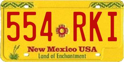NM license plate 554RKI