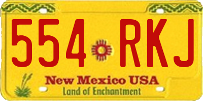 NM license plate 554RKJ
