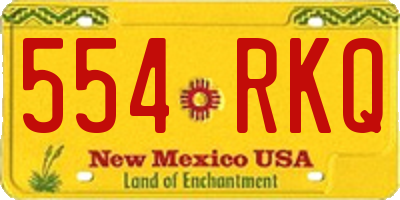 NM license plate 554RKQ