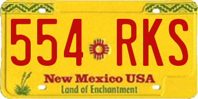 NM license plate 554RKS