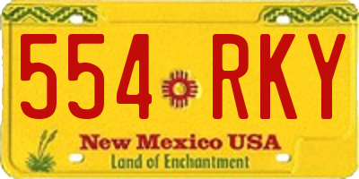 NM license plate 554RKY