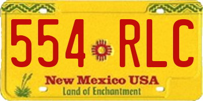 NM license plate 554RLC
