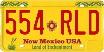 NM license plate 554RLD