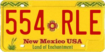 NM license plate 554RLE