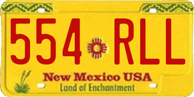 NM license plate 554RLL