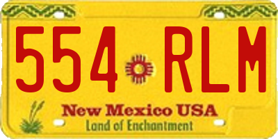 NM license plate 554RLM