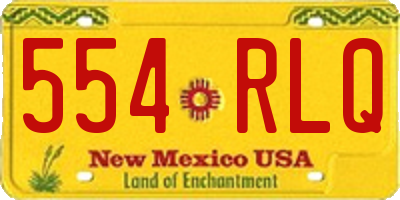 NM license plate 554RLQ
