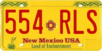 NM license plate 554RLS