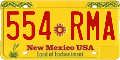 NM license plate 554RMA