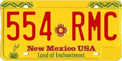 NM license plate 554RMC