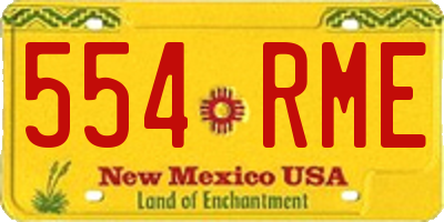 NM license plate 554RME