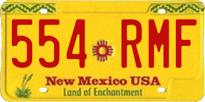 NM license plate 554RMF