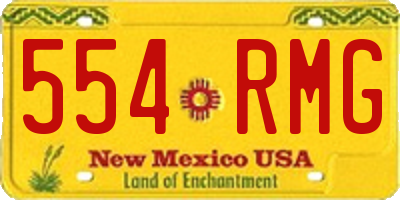 NM license plate 554RMG