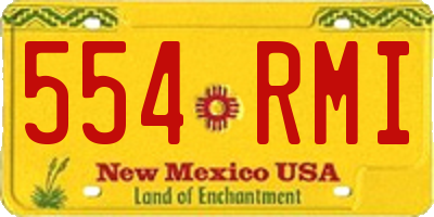 NM license plate 554RMI