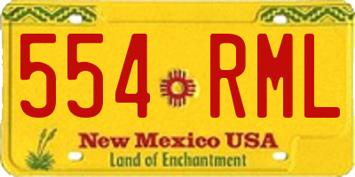 NM license plate 554RML