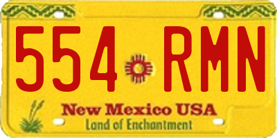 NM license plate 554RMN