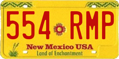 NM license plate 554RMP
