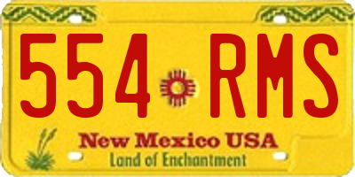 NM license plate 554RMS