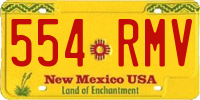 NM license plate 554RMV