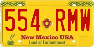 NM license plate 554RMW
