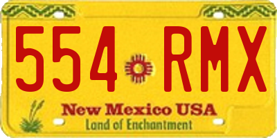 NM license plate 554RMX