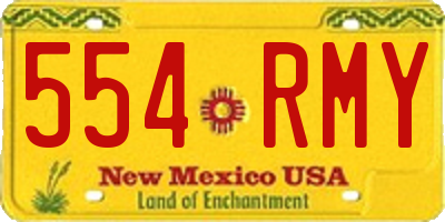 NM license plate 554RMY