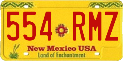 NM license plate 554RMZ
