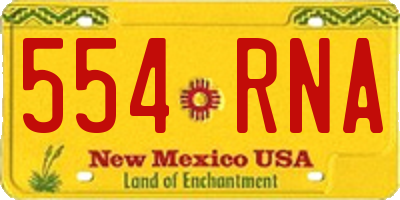 NM license plate 554RNA