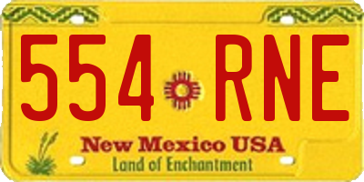 NM license plate 554RNE