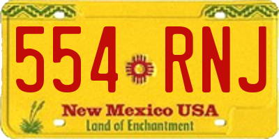NM license plate 554RNJ