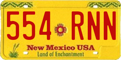 NM license plate 554RNN