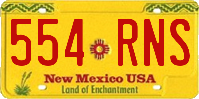 NM license plate 554RNS