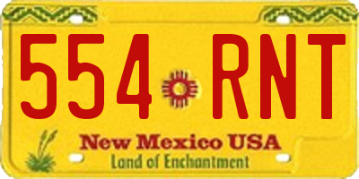 NM license plate 554RNT