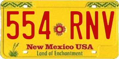 NM license plate 554RNV