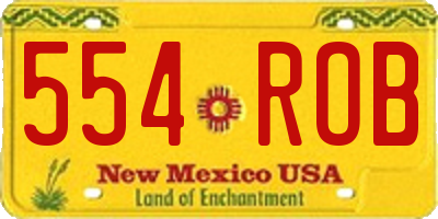 NM license plate 554ROB