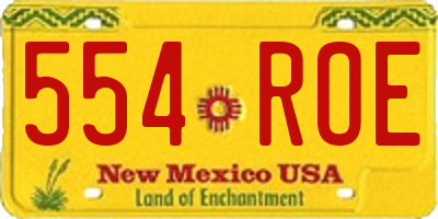 NM license plate 554ROE