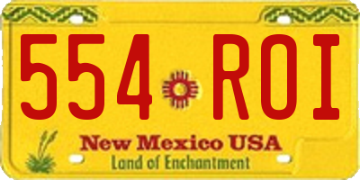 NM license plate 554ROI