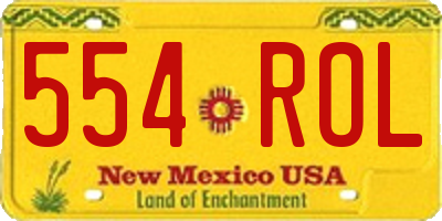 NM license plate 554ROL