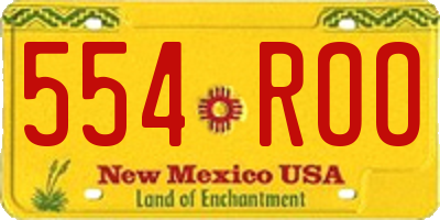 NM license plate 554ROO