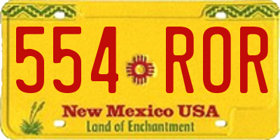 NM license plate 554ROR