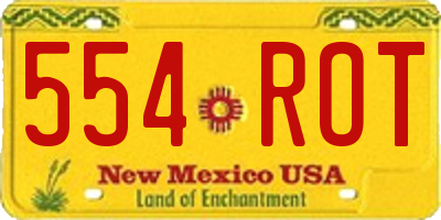 NM license plate 554ROT