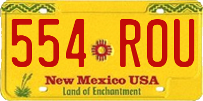 NM license plate 554ROU