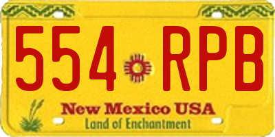 NM license plate 554RPB
