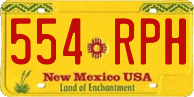 NM license plate 554RPH