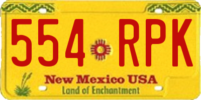 NM license plate 554RPK