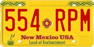 NM license plate 554RPM