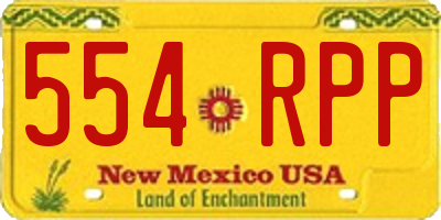 NM license plate 554RPP