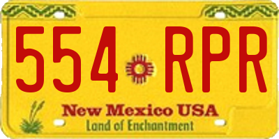 NM license plate 554RPR